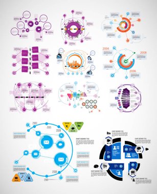 İş Infographic öğeleri veri görselleştirme vektör tasarımı 