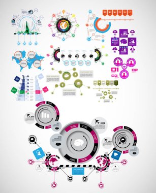 İş Infographic öğeleri veri görselleştirme vektör tasarımı 