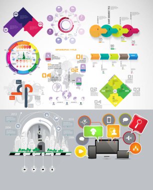 İş Infographic öğeleri veri görselleştirme vektör tasarımı 