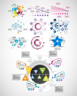 İş Infographic öğeleri veri görselleştirme vektör tasarımı 