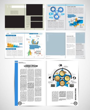 Baskı dergi, broşür düzeni düzenlenebilir için kolay 