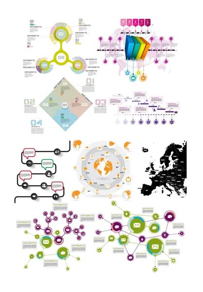 Infografische Vektorelemente Für Geschäftliche Illustration — Stockvektor