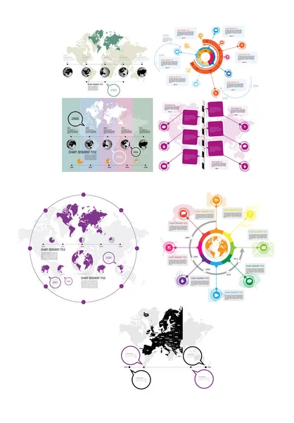 Eléments Vectoriels Infographie Pour Illustration Professionnelle — Image vectorielle