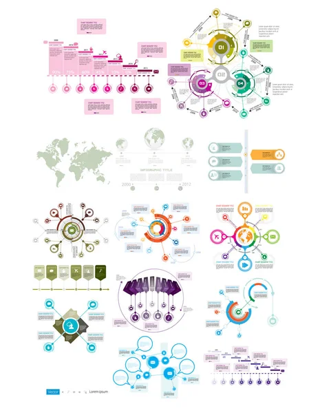 Business Infographic Elements Data Visualization Vector Design — Stock Vector