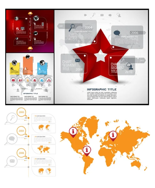 Eléments Vectoriels Infographie Pour Illustration Professionnelle — Image vectorielle