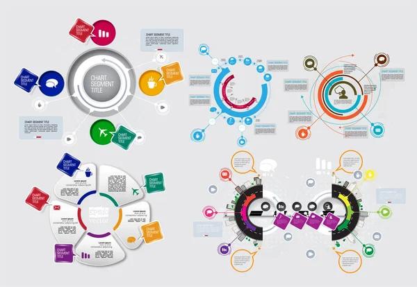 Elementos Infográficos Negócios Design Vetorial Visualização Dados —  Vetores de Stock