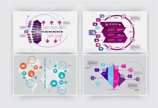 Elementos Infografía Empresarial Visualización Datos Diseño Vectorial — Archivo Imágenes Vectoriales