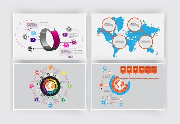 Elementos Infográficos Negócios Design Vetorial Visualização Dados —  Vetores de Stock