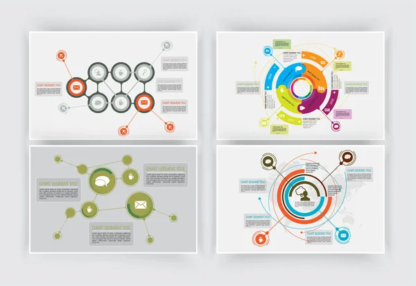 Elementos Infografía Empresarial Visualización Datos Diseño Vectorial — Archivo Imágenes Vectoriales
