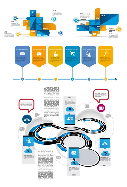 비즈니스 Infographic 데이터 시각화 디자인 — 스톡 벡터