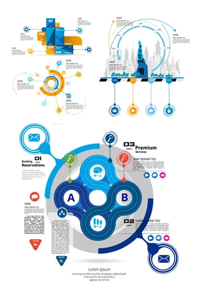 Zakelijke Infographic Elementen Data Visualisatie Vector Design — Stockvector