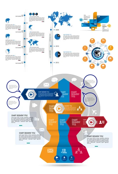 Elementos Vetoriais Infográficos Para Ilustração Negócios — Vetor de Stock