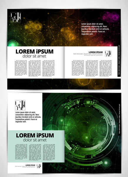 Druckmagazin Leicht Editierbares Broschüren Layout — Stockvektor