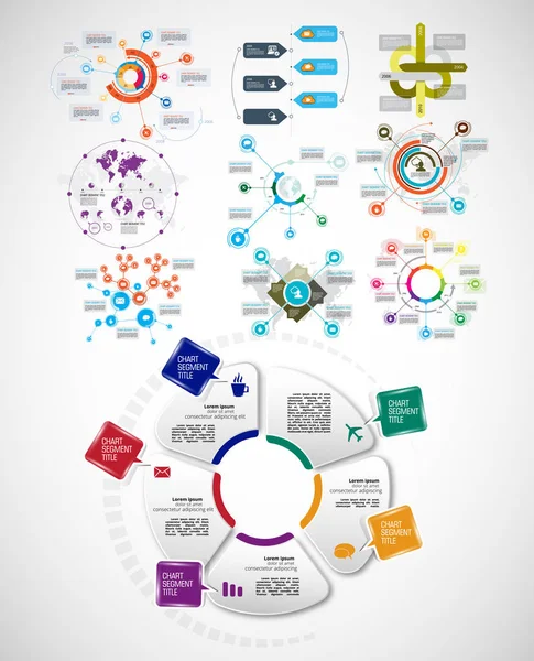 Üzleti Infographic Elemek Adatok Visualization Vector Design — Stock Vector