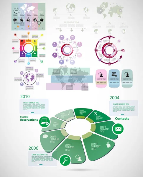 비즈니스 Infographic 데이터 시각화 디자인 — 스톡 벡터