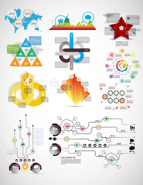 Business Infographic Elements Data Visualization Vector Design — Stock Vector