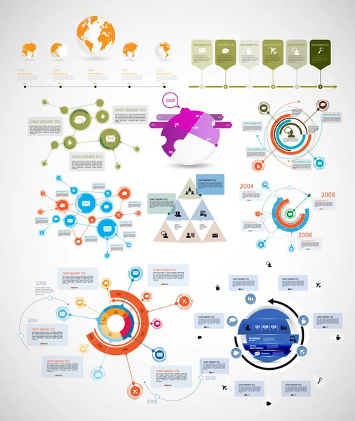 Elementos Infográficos Negócios Design Vetorial Visualização Dados — Vetor de Stock