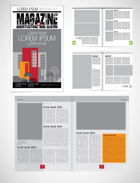 Modèle Vectoriel Prêt Emploi Pour Brochure Rapport Annuel Magazine — Image vectorielle