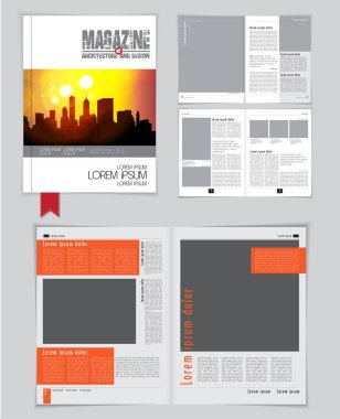 Baskı dergi, broşür düzeni düzenlenebilir için kolay 