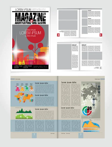 Plantilla Diseño Vectorial Listo Para Uso Para Folleto Informe Anual — Archivo Imágenes Vectoriales