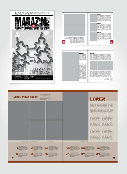 Plantilla Diseño Vectorial Listo Para Uso Para Folleto Informe Anual — Archivo Imágenes Vectoriales