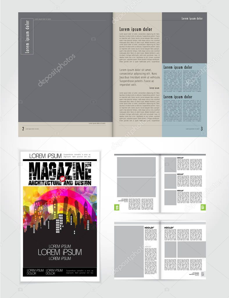 Template vector design ready for use for brochure, annual report or magazine