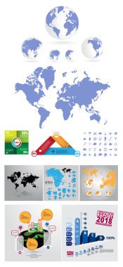 İş Infographic öğeleri veri görselleştirme vektör tasarımı
