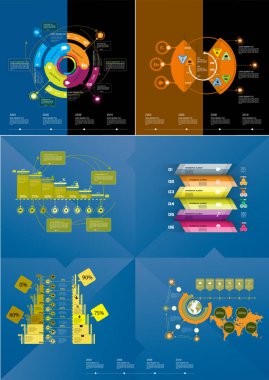 İş illüstrasyonu için bilgi vektörü ögeleri