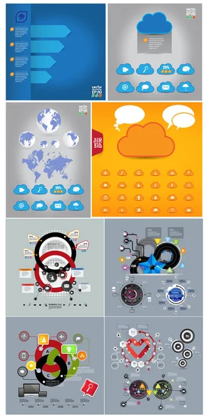 Elementos Vectoriales Infográficos Para Ilustración Empresarial — Vector de stock