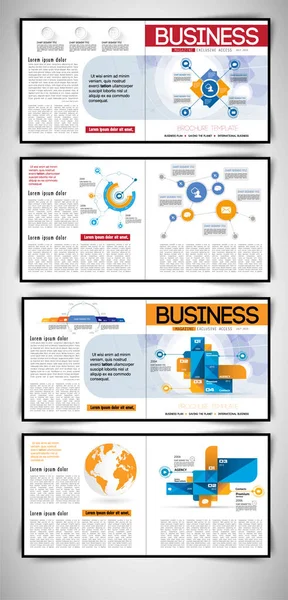 ビジネス インフォ グラフィック レイアウト デザイン カラフルなプレゼンテーション テンプレート ベクトルの背景 — ストックベクタ