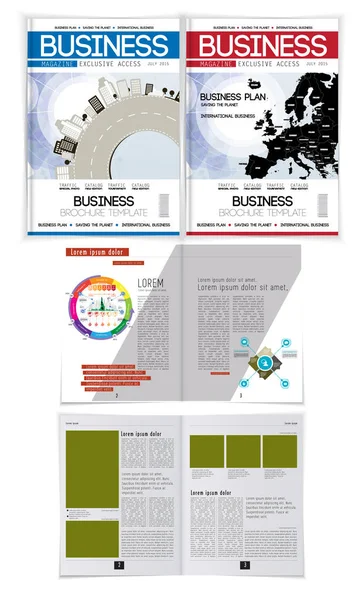 Gráficos Brochuras Modelos Design Vetor — Vetor de Stock