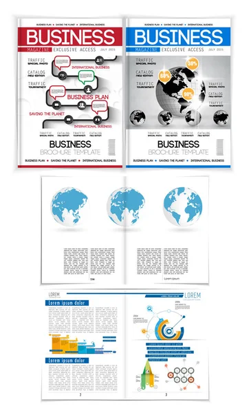 Graphics Brochures Design Templates Vector — Stock Vector