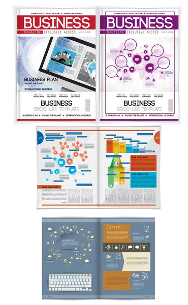 Grafik Broschyrer Designmallar Vektor — Stock vektor