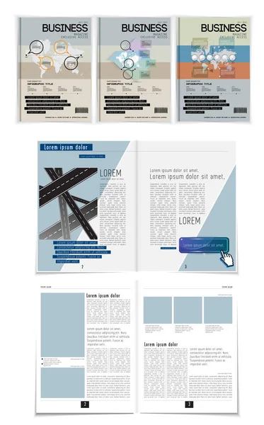 Grafische Brochures Ontwerpsjablonen Vector — Stockvector