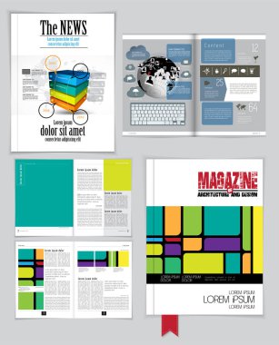 Baskı dergi, broşür düzeni düzenlenebilir için kolay