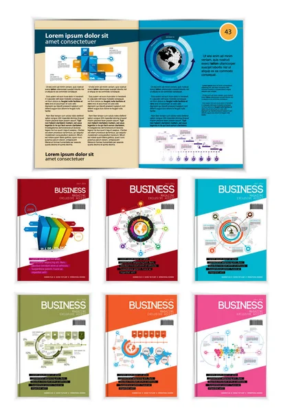 Grafische Brochures Ontwerpsjablonen Vector — Stockvector