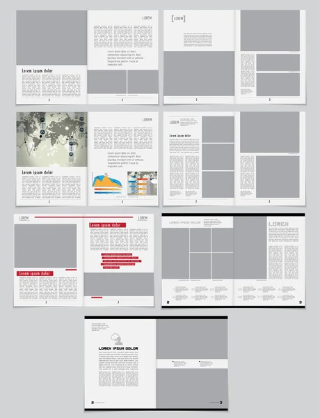 Modèle Vectoriel Prêt Emploi Pour Brochure Rapport Annuel Magazine — Image vectorielle