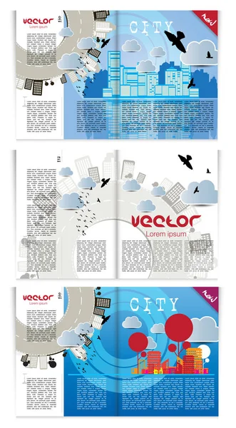 Diseño Del Folleto Fácil Editar — Vector de stock