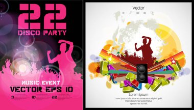 Kalabalığı eğlendirmekten konser - vektör çizim