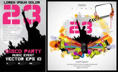 Kalabalığı eğlendirmekten konser - vektör çizim 