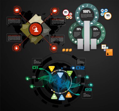 İş Infographic öğeleri veri görselleştirme vektör tasarımı.