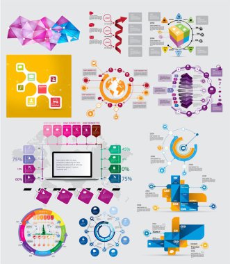 İş illüstrasyonu için bilgi vektörü ögeleri