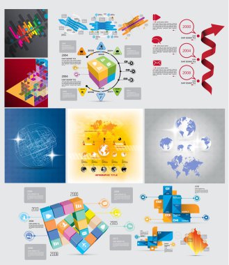 İş Infographic öğeleri veri görselleştirme vektör tasarımı.