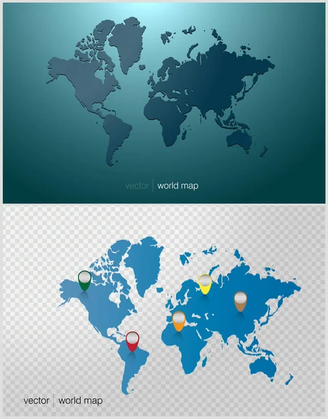 Mapa Mundial Ilustração Vetorial — Vetor de Stock