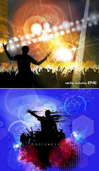 Silhouette Party Crowd Vector Illustration — Stock Vector