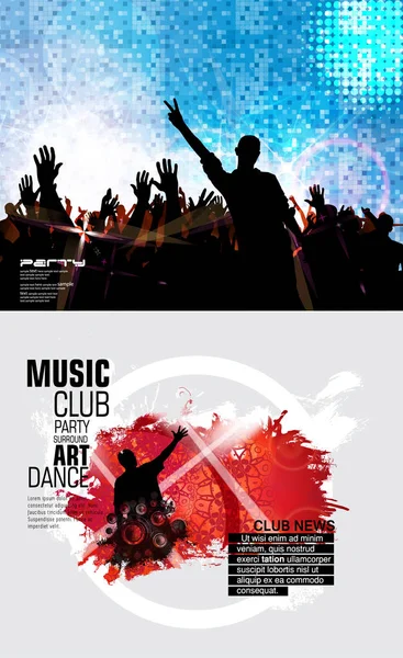 Silhouette Party Crowd Vector Illustration — Stock Vector