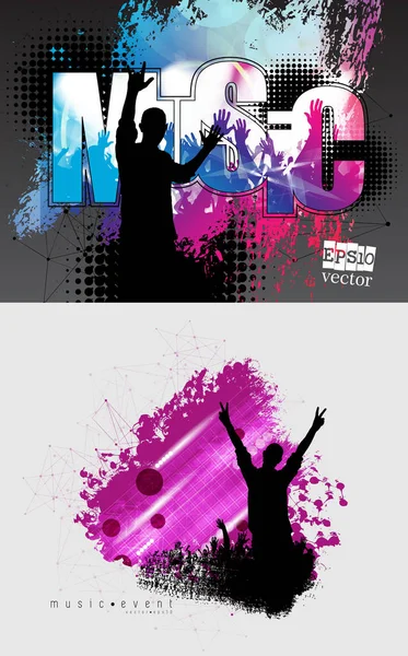 Big Music Event Background Ready Poster Banner — Stock Vector