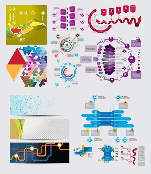 Инфографические Элементы Бизнеса Визуализация Данных Векторный Дизайн — стоковый вектор