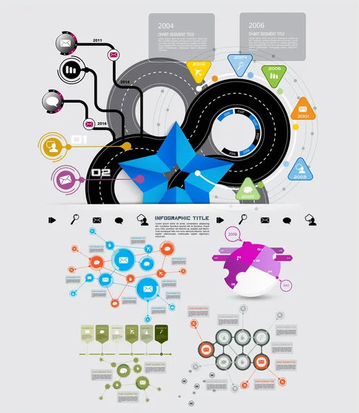 Eléments Vectoriels Infographie Pour Illustration Professionnelle — Image vectorielle