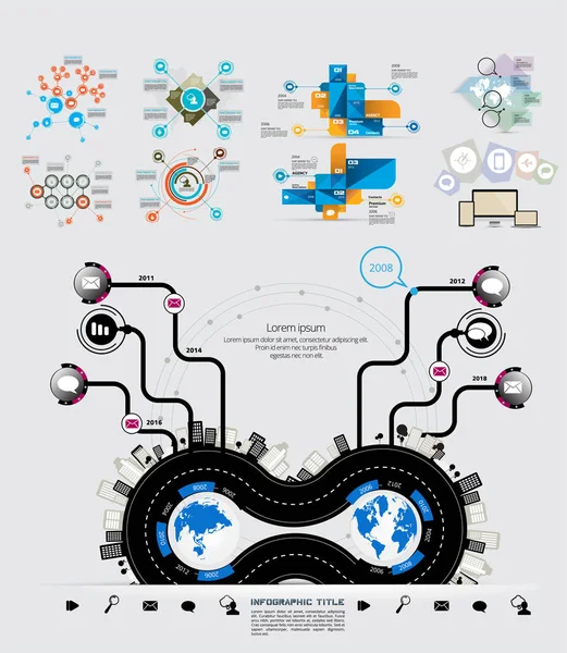 Elementos Vectoriales Infográficos Para Ilustración Empresarial — Vector de stock